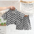 All over print Lapel Shirt Short Sleeve Set Boys' casual shorts two-piece set