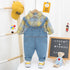 Boy's Shirt Denim Straps Two-Piece Set