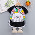 Summer children cartoon bear short sleeve suit