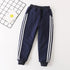 Autumn and Winter Lamb Fleece Striped Cotton Pants