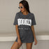 Summer Loose Crewneck Sports Short Sleeve