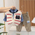 Spring and Autumn Boys Casual Sweater Vest Three-Piece Set