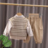 Boys spring and autumn sweater vest shirt three-piece set
