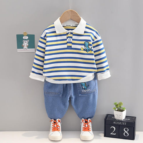 Boys spring and autumn leisure suit two-piece set