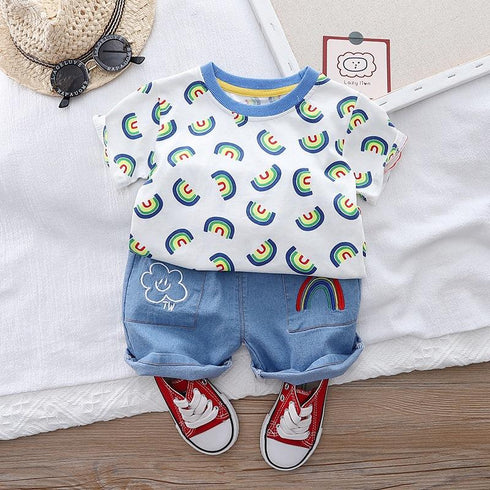 Boys summer suit two-piece set
