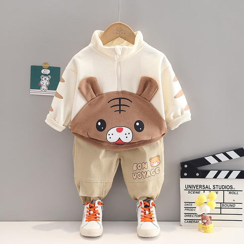 Spring and Autumn Boys Suit Long Sleeve Two-Piece Set