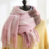 Fashion Plaid Scarf Sweet Cashmere Scarf Thickened Warm Shawl