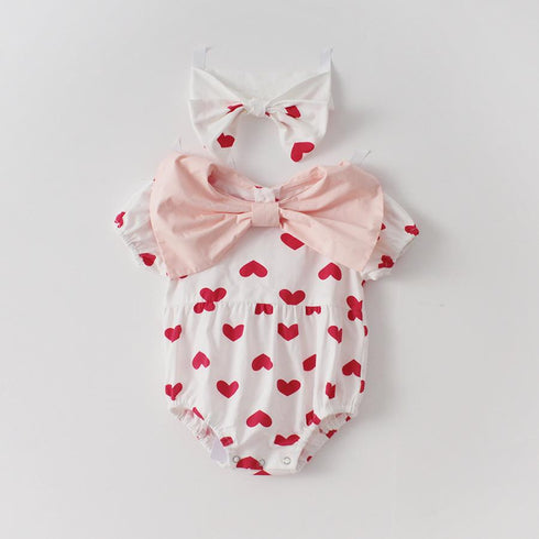Love butterfly collar long sleeve ha coat baby cotton jumpsuit climbing clothes hat