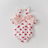 Love butterfly collar long sleeve ha coat baby cotton jumpsuit climbing clothes hat