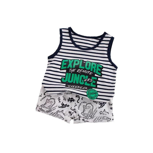 Boys summer suit vest two-piece set