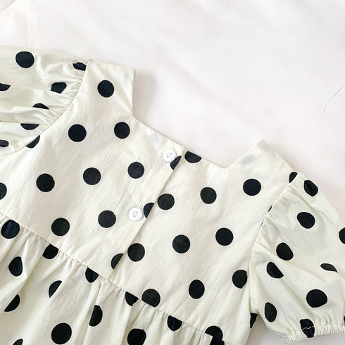 Polka dot fart suit jumpsuit infant climbing suit