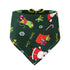 Small, medium and large dog dog cat triangle saliva towel Christmas decorative scarf
