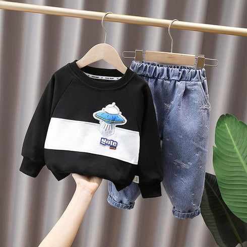 Spring and autumn boys' long sleeve suit