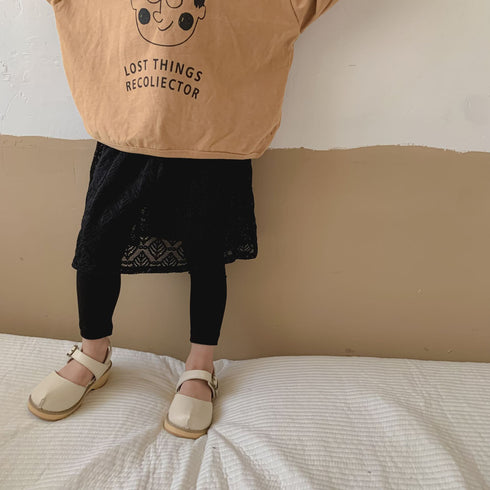 Girls leggings foreign-style fake two-piece lace children's culottes