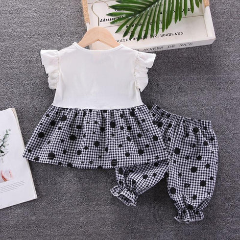 Girls summer casual suit two-piece set