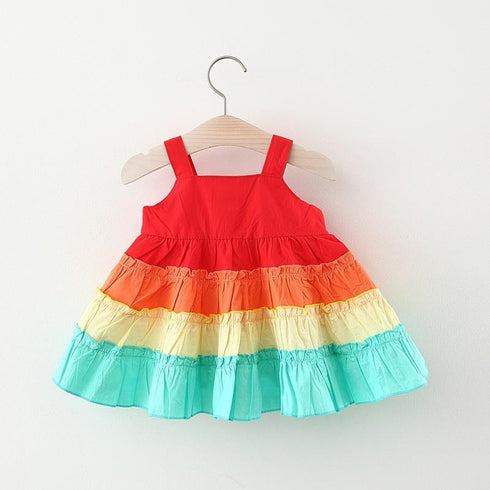 Baby Girl Summer Skirt Princess Dress Girl Rainbow Dress