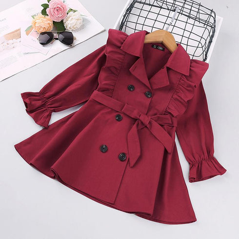 Fall Long Sleeve Girls' Coat