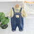 Spring and Autumn Children's Shirt Denim Straps Set