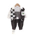 Children's Spring and Autumn Baseball Suit Three-Piece Set