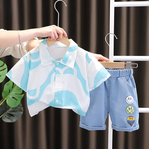 Boys summer short sleeve suit