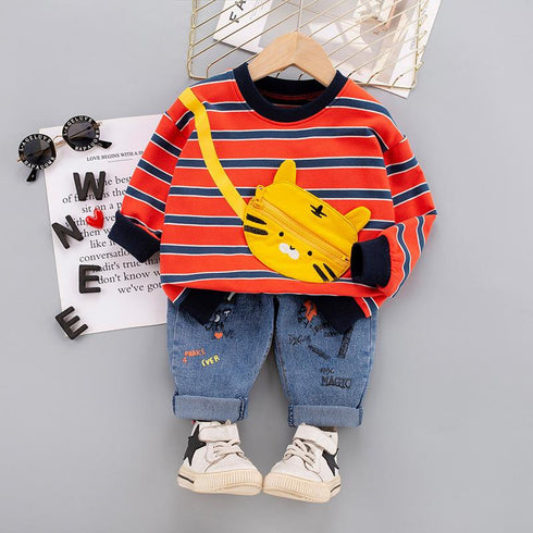 Spring and Autumn Boys' Wear Two-Piece Set