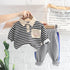 Spring and Autumn Boys Long Sleeve Pants Set Two-Piece Set