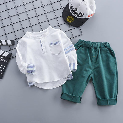 Boys spring and autumn suit two-piece set