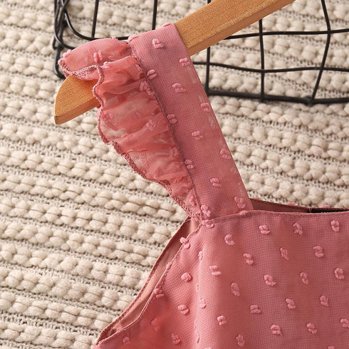 Girls Summer Suspender Little Bow Princess Dress