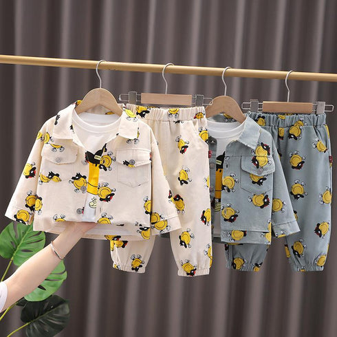 Children's Spring and Autumn Leisure Clothes Set of Three