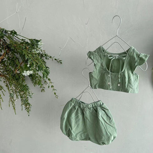 Baby Fly SLEEVE TOP SHORTS Cute Suit