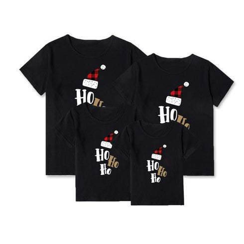 Parent-child short sleeve T-shirt Christmas women's clothing father-son family clothing