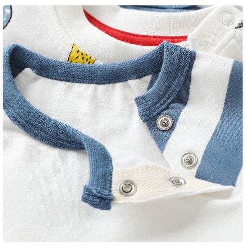 Summer New Baby Boy Short Sleeve T-shirt Boy Half Sleeve Cartoon Printed Jacket Cotton Comfortable