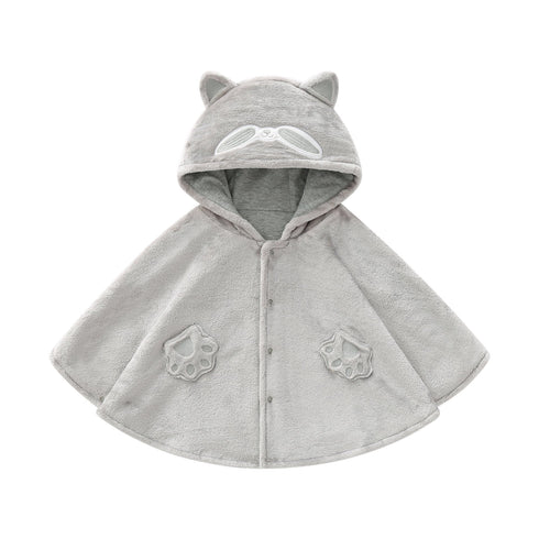 Girls Fall/Winter Cloak Hooded Shawl Coat