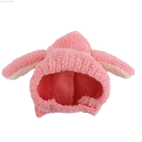 Autumn and winter rabbit ears plush warm ear protection cap baby hat 15.7-19.6 inches