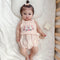 Baby Girl Embroidered Climbing Clothes Baby Girl Summer New Condole Belt Fart Jumpsuit Sweet And Cute