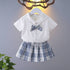 Summer girls short sleeve suit