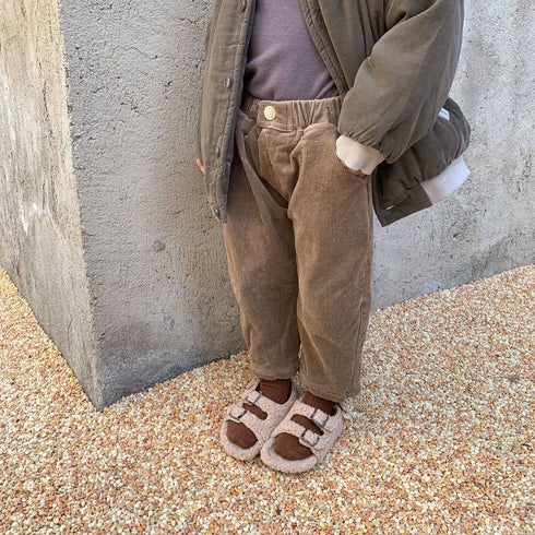 Winter velvet stretch corduroy long pants