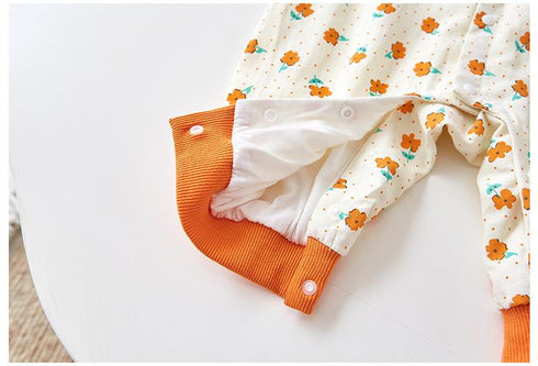 Autumn Baby Girl Flower Ha Clothes Outside Suit Jumpsuit