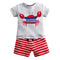 Summer Boys Cartoon Crab Print Set