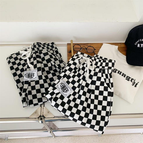 Children's Checkerboard Wide Leg Pants