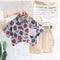 Summer Boys Short Sleeve Shorts Two-Piece Set