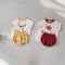 Summer Fruit Casual Three Piece Set Short Sleeve Suspender T-shirt Shorts Set