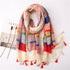 Small Fresh Cotton and Hemp Scarf Bohemian Printed Scarf