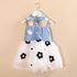 Summer New Girls Denim Gauze Stitching Dress Sleeveless Dress