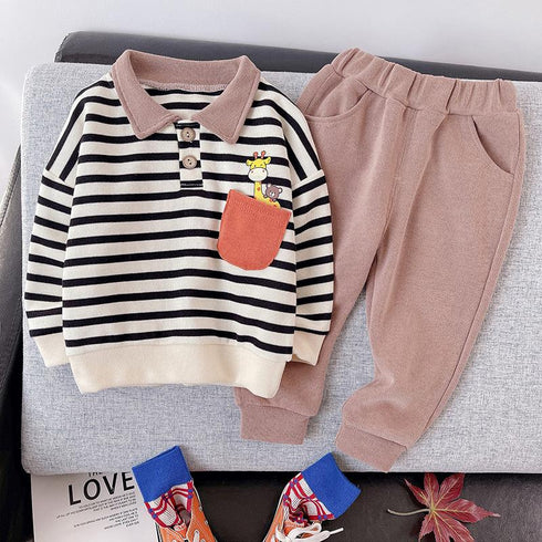 Boys spring and autumn suit two-piece set