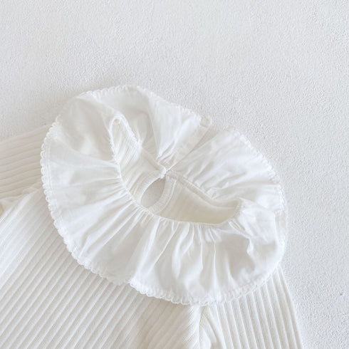 Baby Lotus Leaf Collar Onepiece Jumpsuit