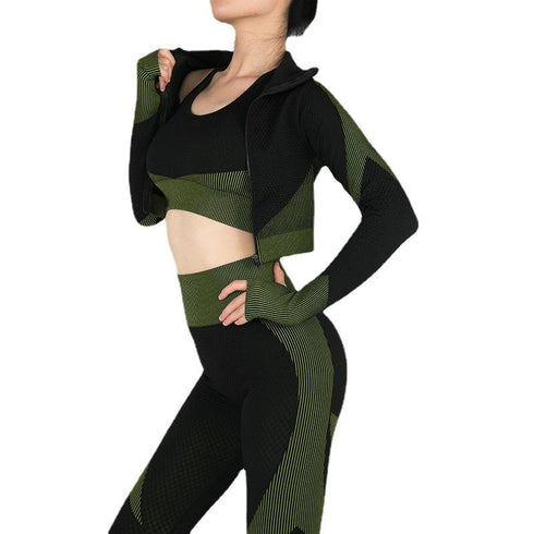 Yoga Suit Tight Running Fitness Three-Piece Set