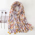 Small Fresh Cotton and Hemp Scarf Bohemian Printed Scarf