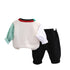 Children's Spring and Autumn Knit Vest Shirt Set Three Pieces