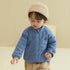 Baby double-sided polar fleece jacket simple embroidered semi-high collar warm jacket